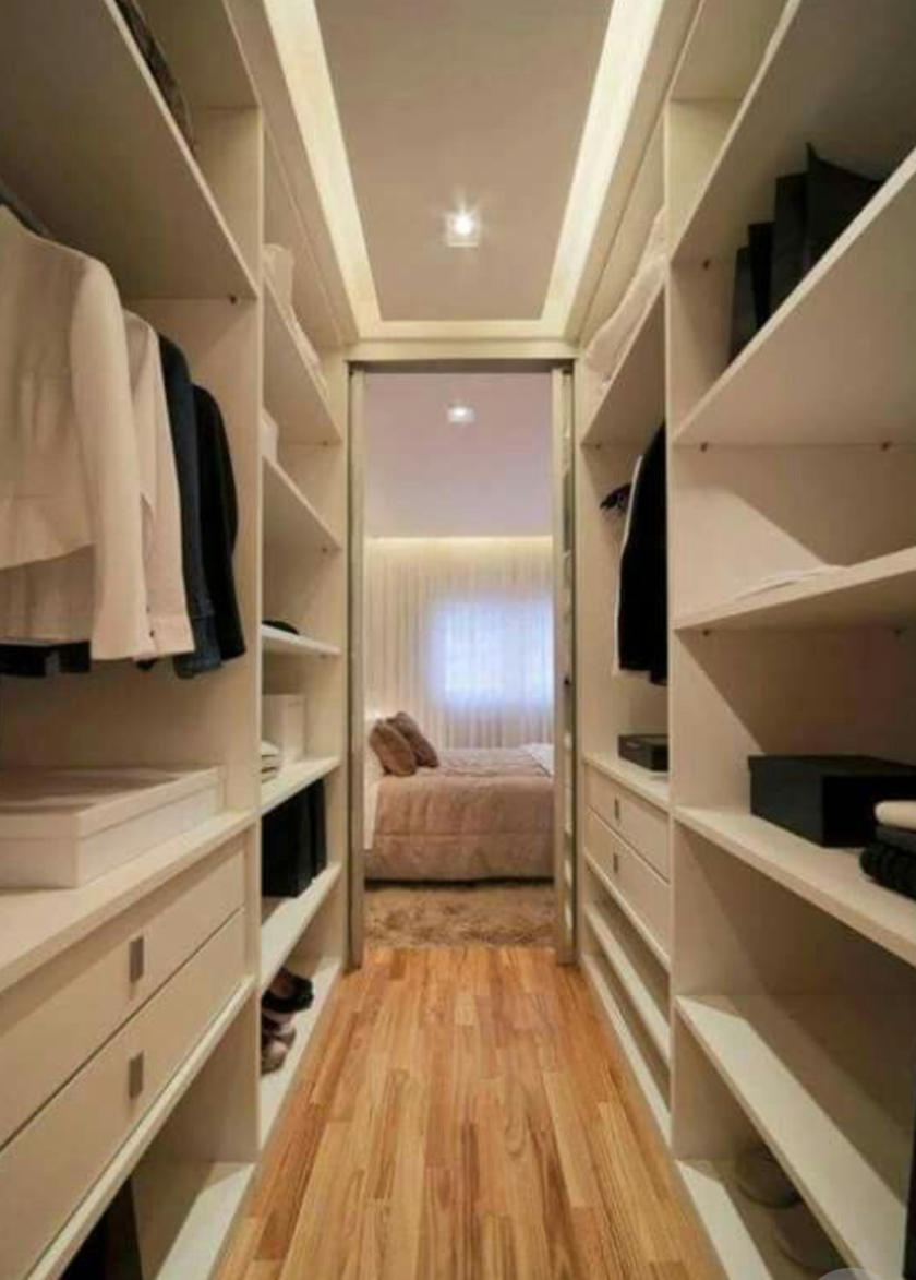 П-образная гардеробная комната в спальню Новошахтинск