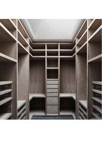П-образная гардеробная комната в классическом стиле Новошахтинск