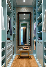 Параллельная гардеробная комната с большим зеркалом Новошахтинск