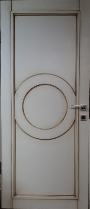 Межкомнатная дверь в профиле массив (эмаль с патиной) Новошахтинск