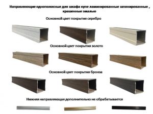 Направляющие однопосные для шкафа купе ламинированные, шпонированные, крашенные эмалью Новошахтинск