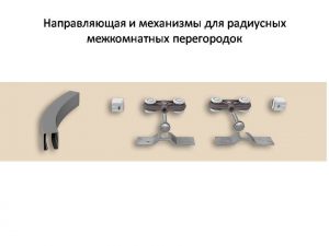 Направляющая и механизмы верхний подвес для радиусных межкомнатных перегородок Новошахтинск